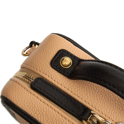 Chanel Cross Body CC Filigree Vanity Case in Neutral, Caviar Leather — Alternate View 25