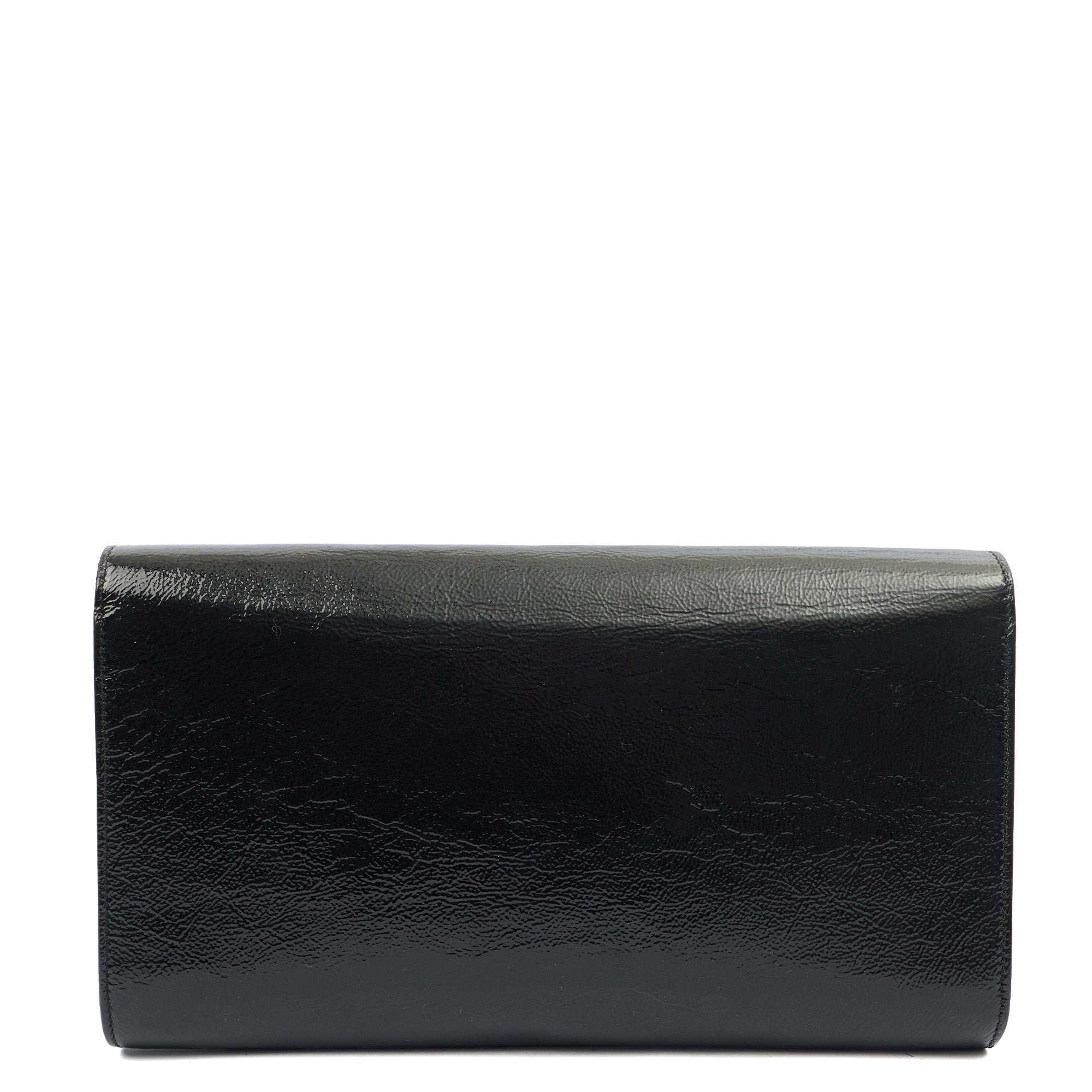 Saint Laurent Clutch Belle De Jour Clutch in Black, Calfskin Leather — Back View