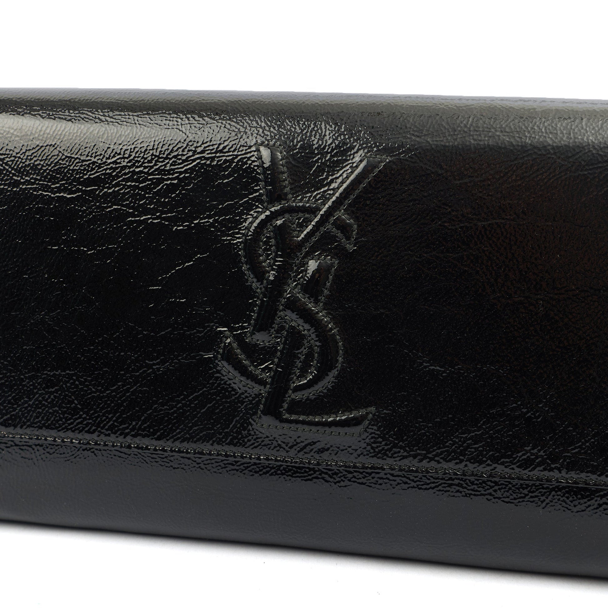 Saint Laurent Clutch Belle De Jour Clutch in Black, Calfskin Leather — Lifestyle View