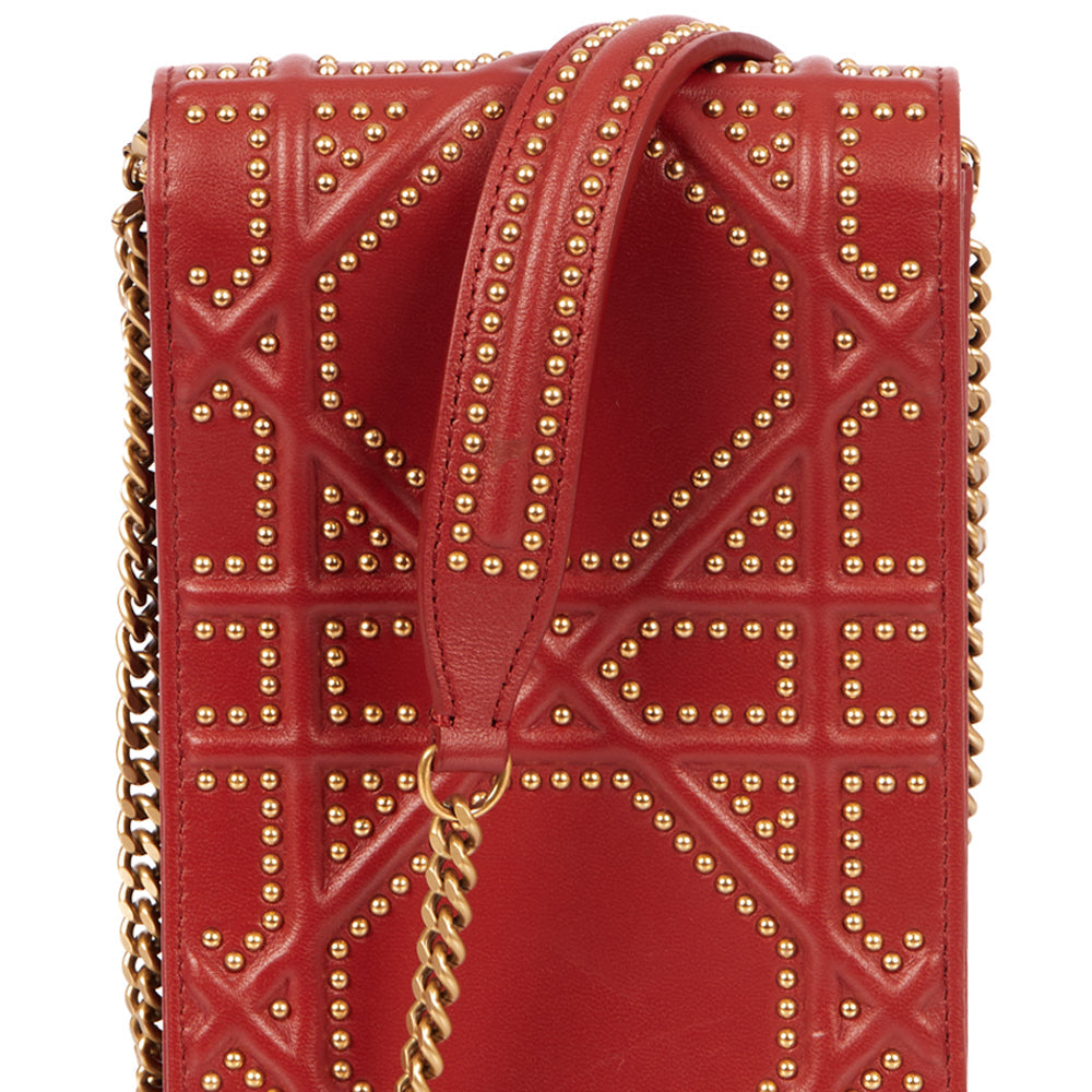 Christian Dior Diorama Pouch in Red, Calfskin — Alternate View 7