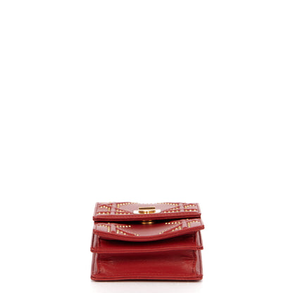 Christian Dior Diorama Pouch in Red, Calfskin — Detail View