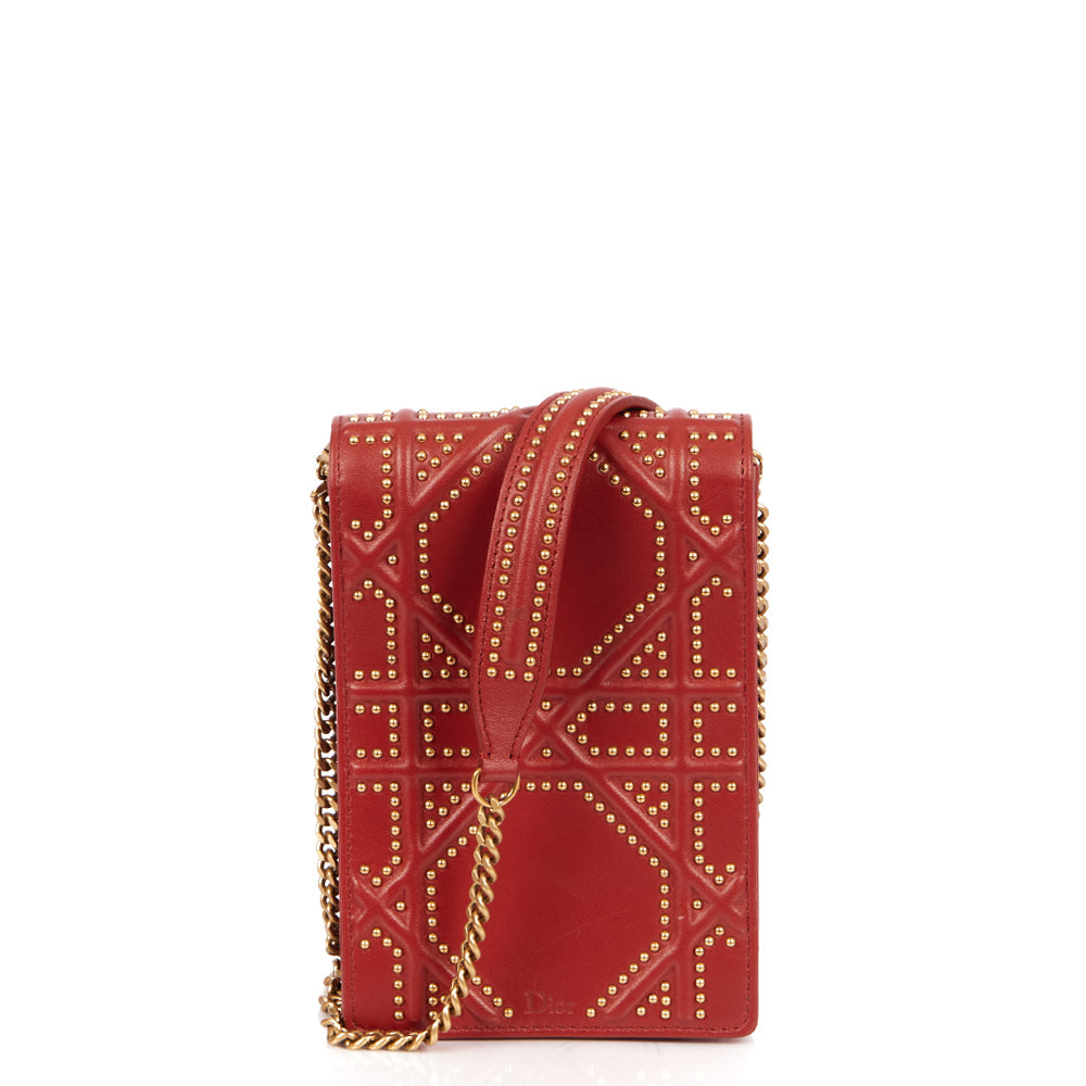 Christian Dior Diorama Pouch in Red, Calfskin — Alternate View 12