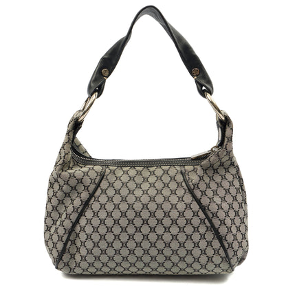 Celine Shoulder Bag Vintage Shoulder Bag in Navy, Canvas — Back View