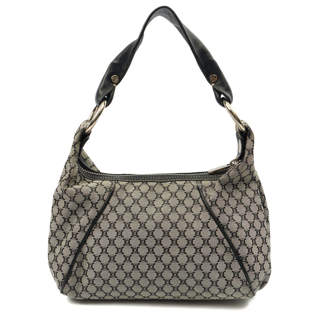 Celine Shoulder Bag Vintage Shoulder Bag in Navy, Canvas — Alternate View 10
