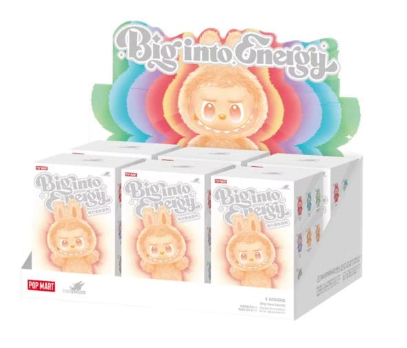 Pop Mart Labubu The Monsters Big into Energy Series Vinyl Plush Pendant Sealed Case (6 Blind Box) — Front View