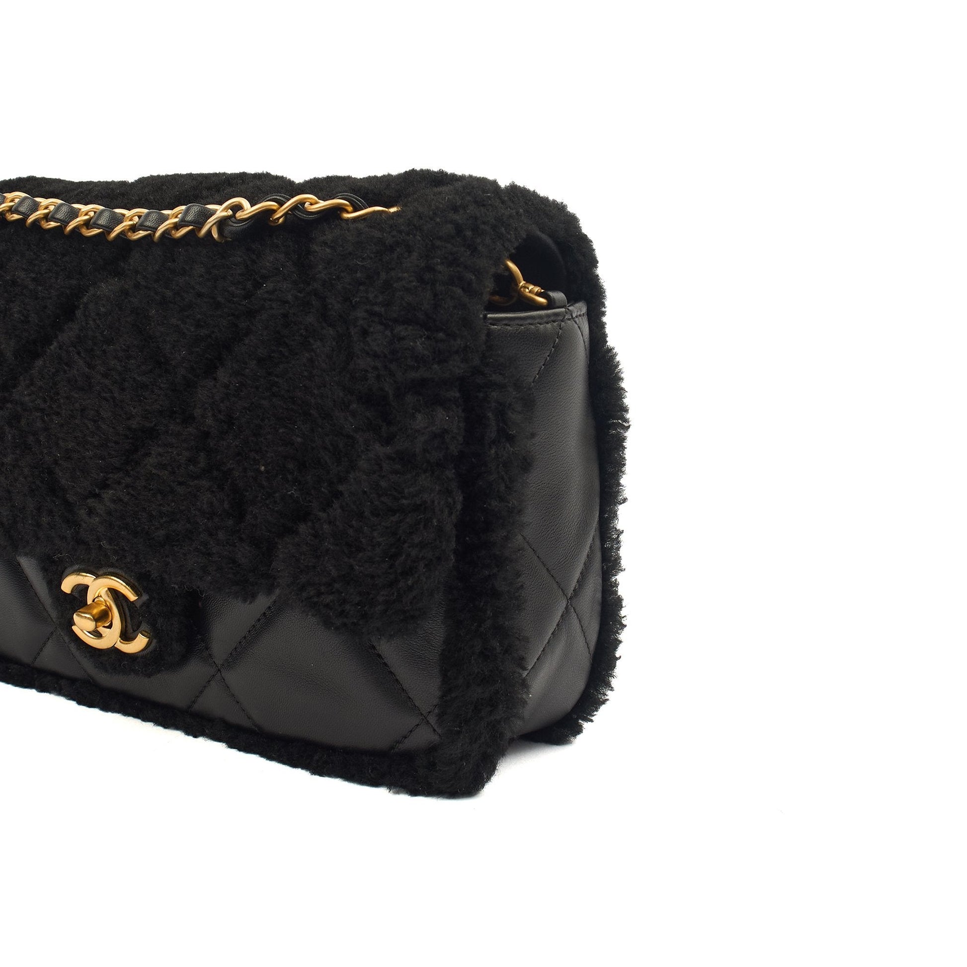 Chanel Shoulder Bag Flap Bag in Black, Canvas — Alternate View 17