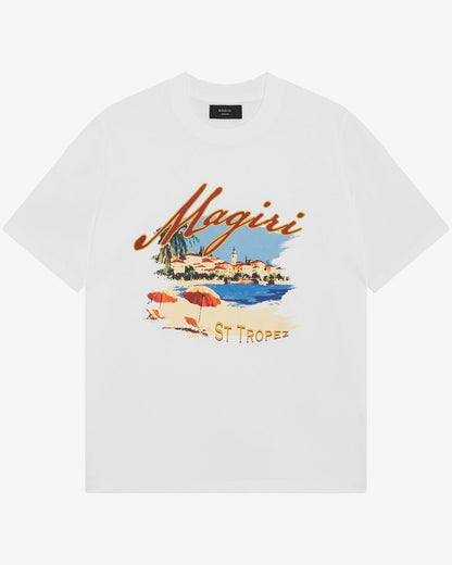 Magiri St. Tropez Printed T-Shirt 'White' — White — Size S — Front View