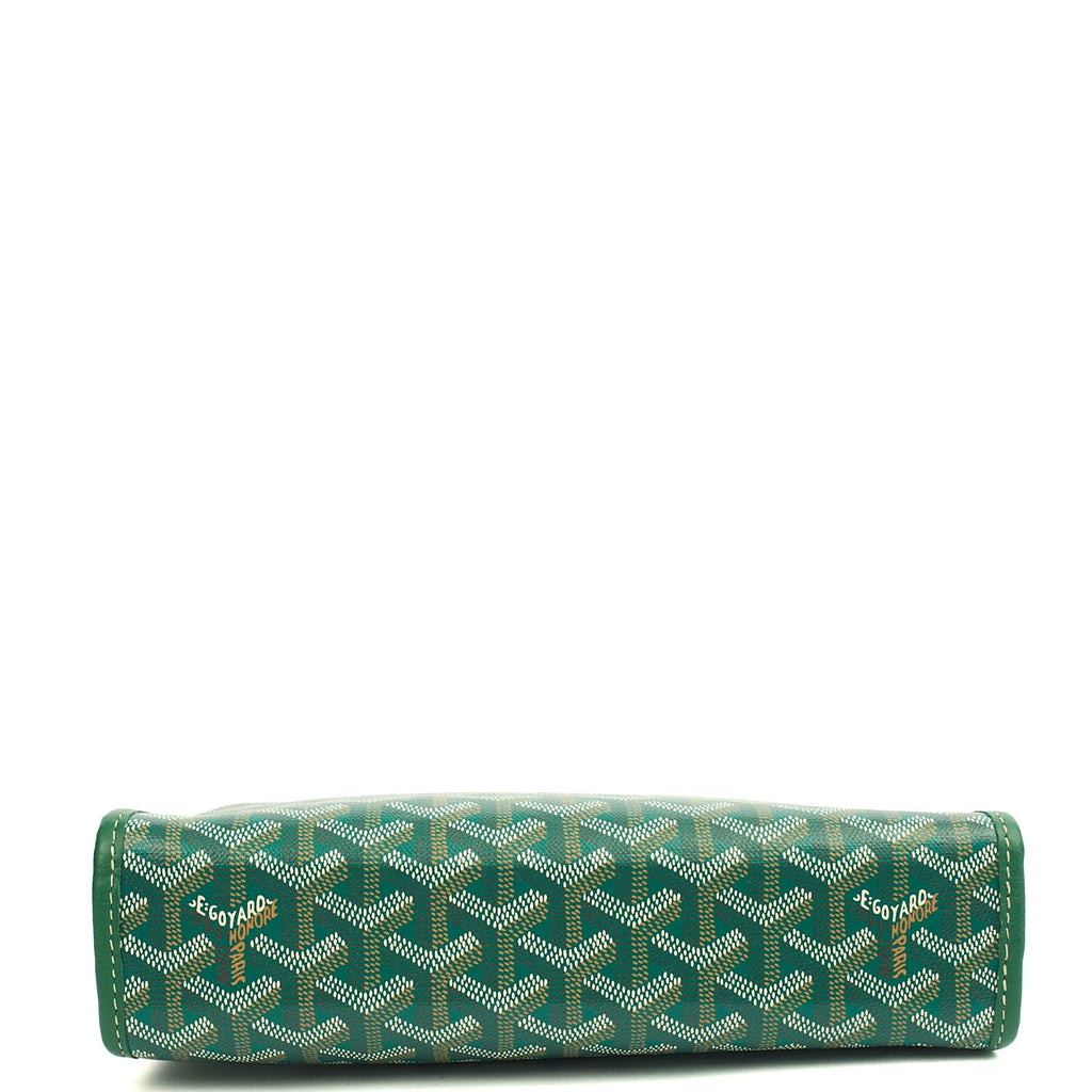 Goyard Clutch Jouvence Toiletry Pouch MM in Green, Leather — Top View