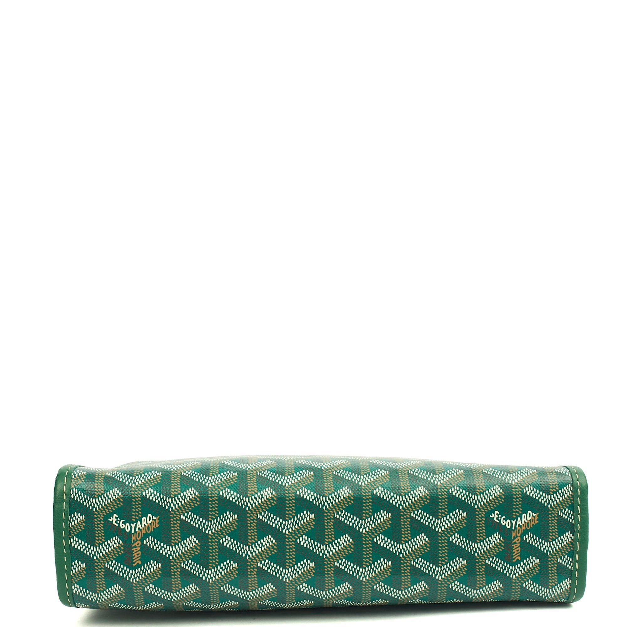 Goyard Clutch Jouvence Toiletry Pouch MM in Green, Leather — Top View