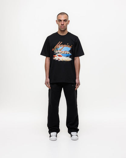 Magiri St. Tropez Printed T-Shirt 'Black' — Black — Size S — Back View