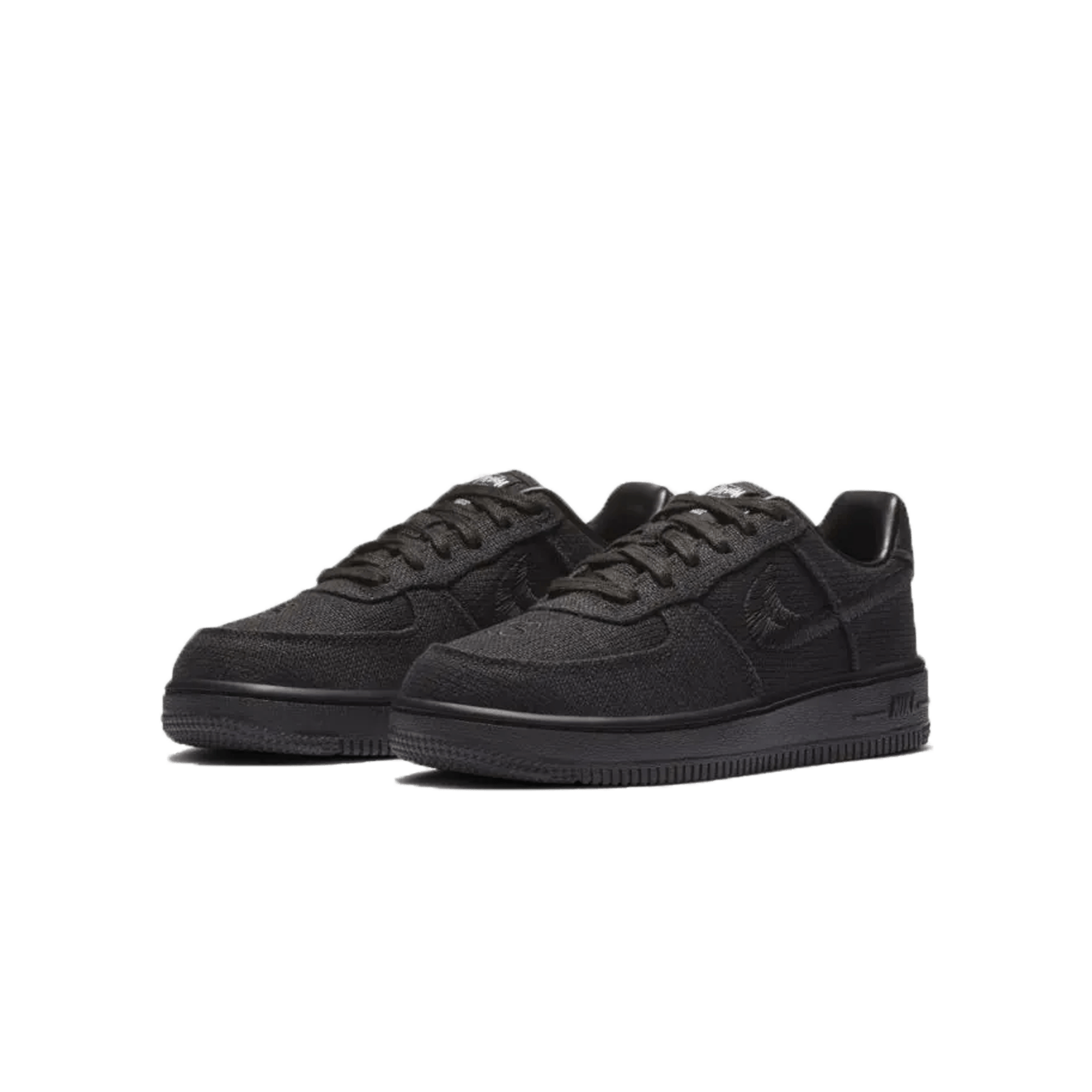 Stussy x Nike Air Force 1 Low PS 'Triple Black' — UK 10C | EU 27.5 | US 10.5C — Side View