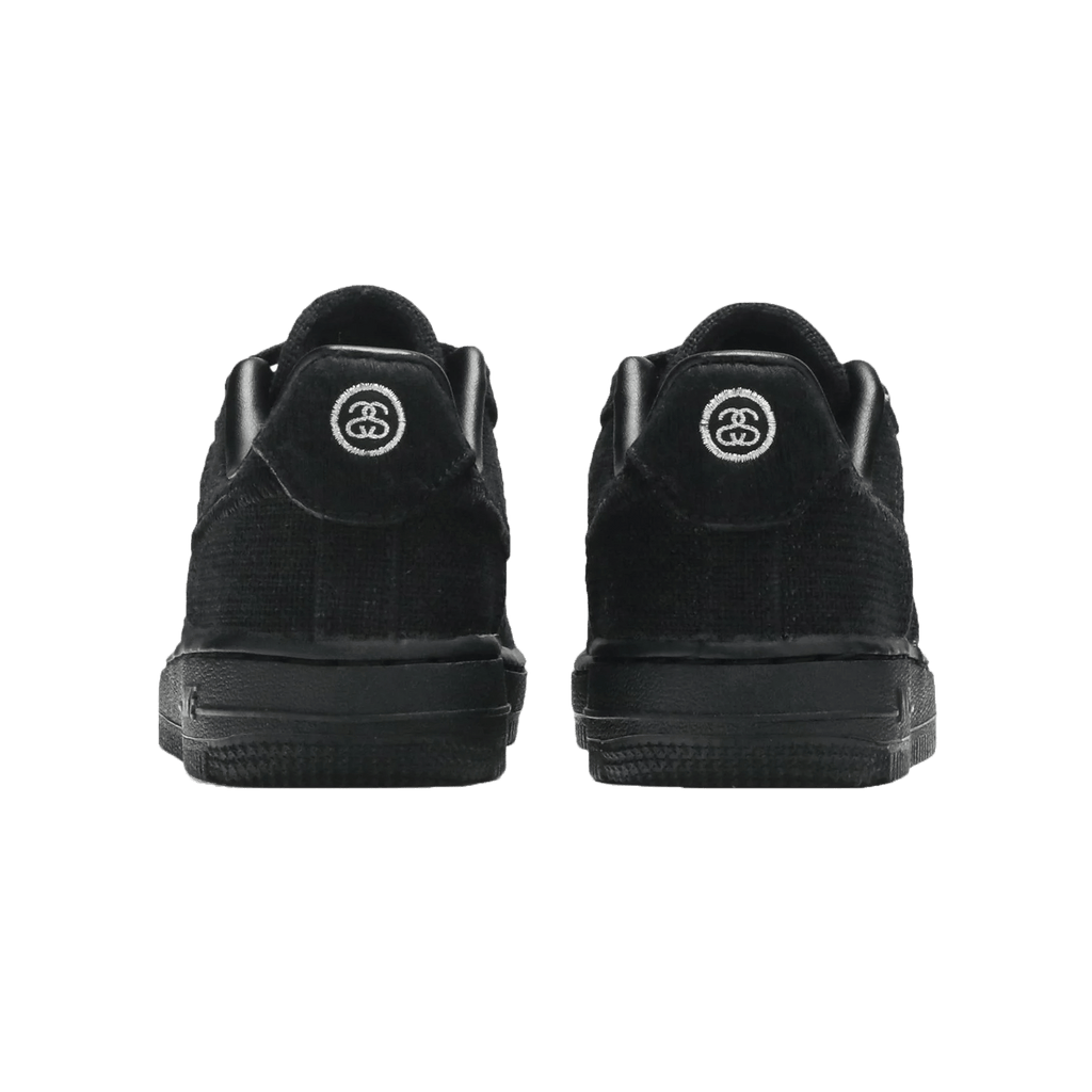 Stussy x Nike Air Force 1 Low PS 'Triple Black' — UK 10C | EU 27.5 | US 10.5C — Back View