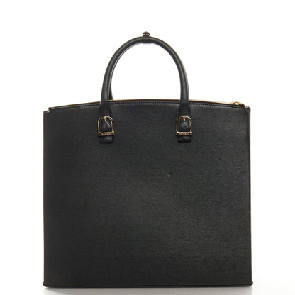Aspinal of London Tote Editors Bag- Medium in Black, Leather — Top View