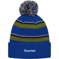 Supreme Big Stripe Beanie - Blue — Front View