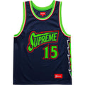 Supreme Bolt Basketball Jersey Navy — XXS — Front View