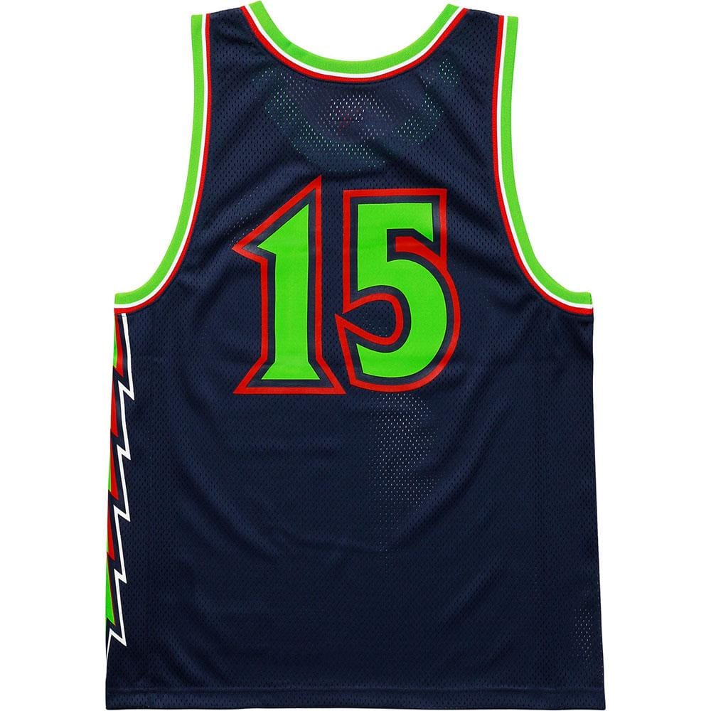 Supreme Bolt Basketball Jersey Navy — XXS — Side View