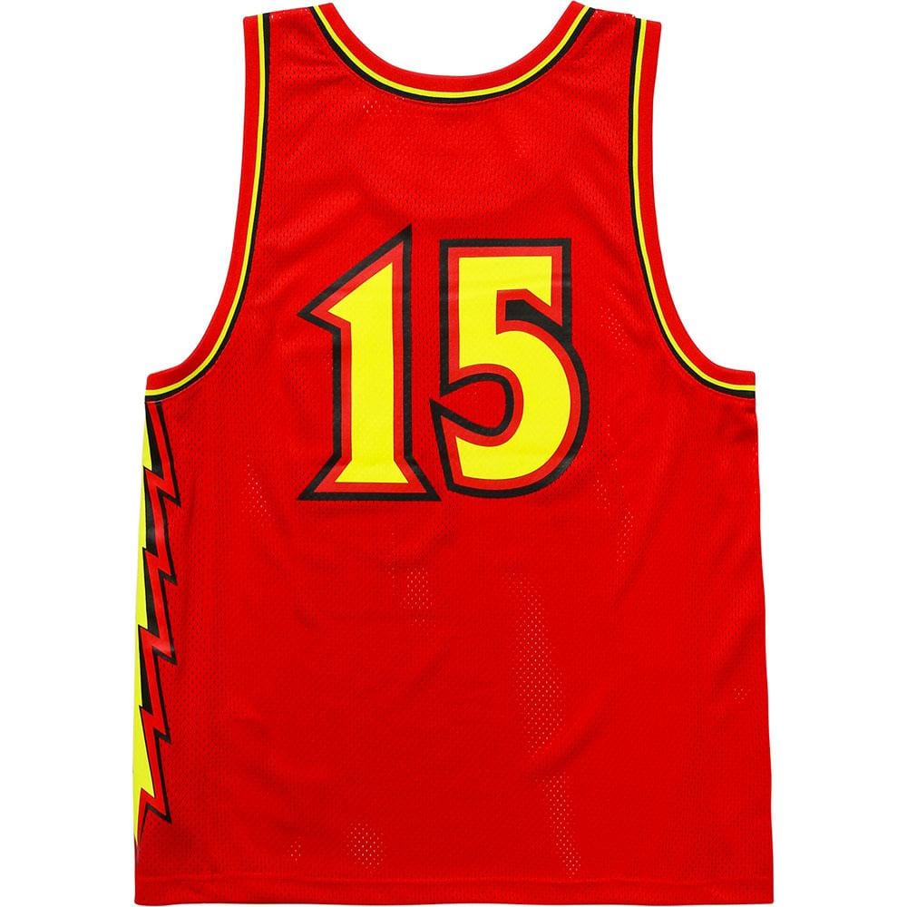 Supreme Bolt Basketball Jersey Red — XXS — Side View