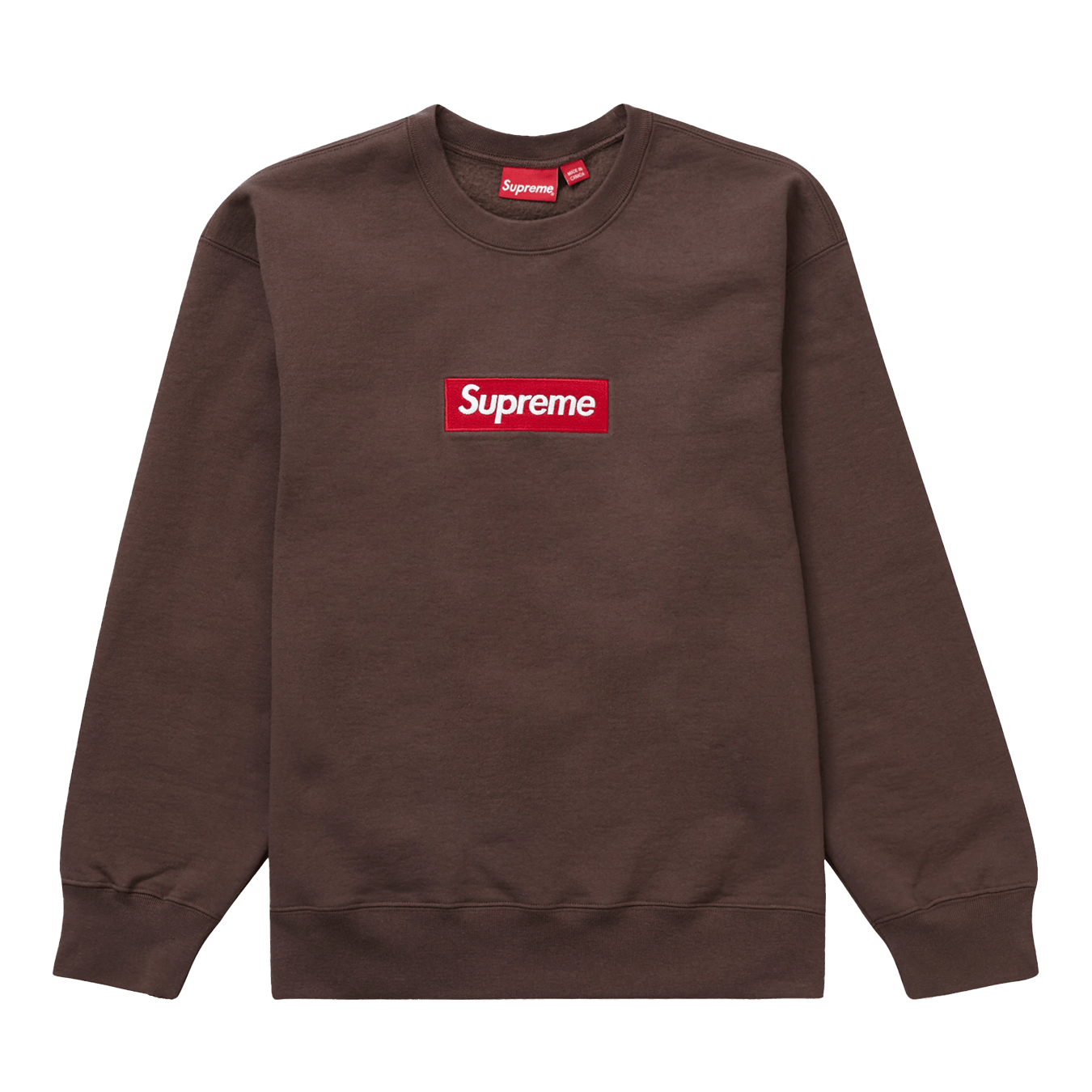 Supreme Box Logo Crewneck 'Brown' (FW22) — XXS — Front View