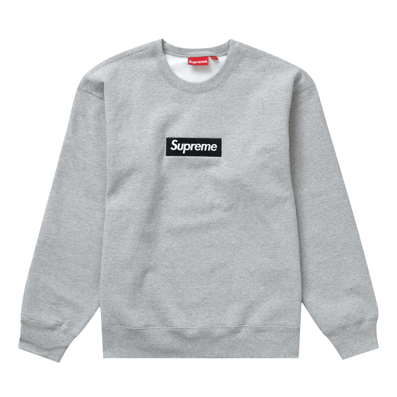 Supreme Box Logo Crewneck 'Heather Grey' (FW22) — XXS — Front View