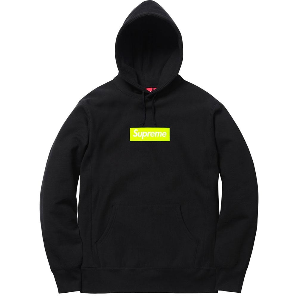 Supreme Box Logo Hooded Sweatshirt (FW17) Black — XXS — Front View