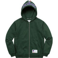 Supreme Champion Arc Logo Zip Up Sweat - Dark Green — M — Front View