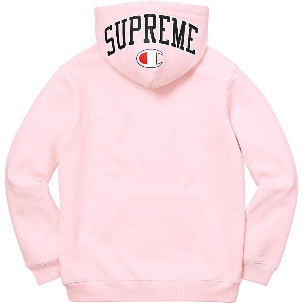 Supreme Champion Arc Logo Zip Up Sweat - Light Pink — XXS — Side View