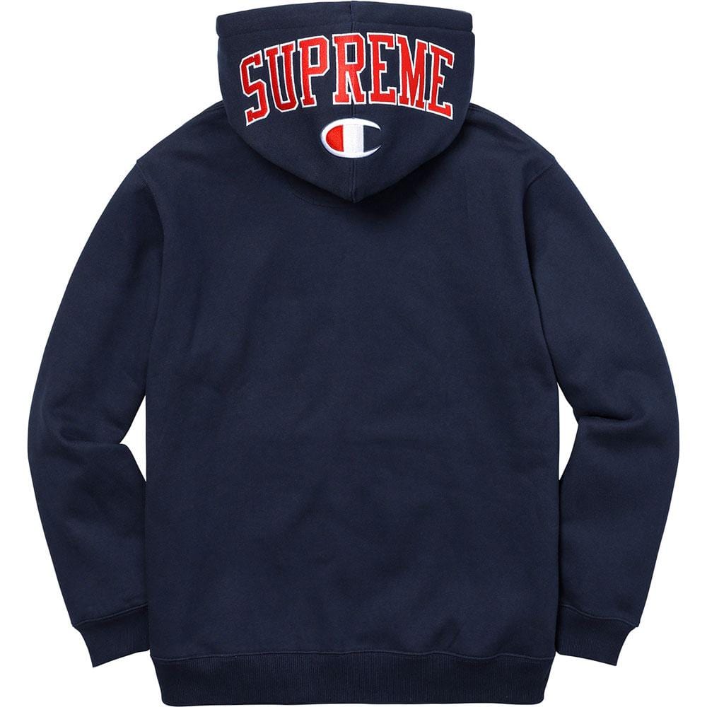 Supreme Champion Arc Logo Zip Up Sweat Navy — XXS — Side View