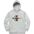 Supreme Champion Stacked C Hooded Sweatshirt - Heather Grey — XXS — Front View
