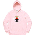 Supreme Champion Stacked C Hooded Sweatshirt - Light Pink — XL — Front View
