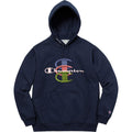 Supreme Champion Stacked C Hooded Sweatshirt Navy — XXS — Front View