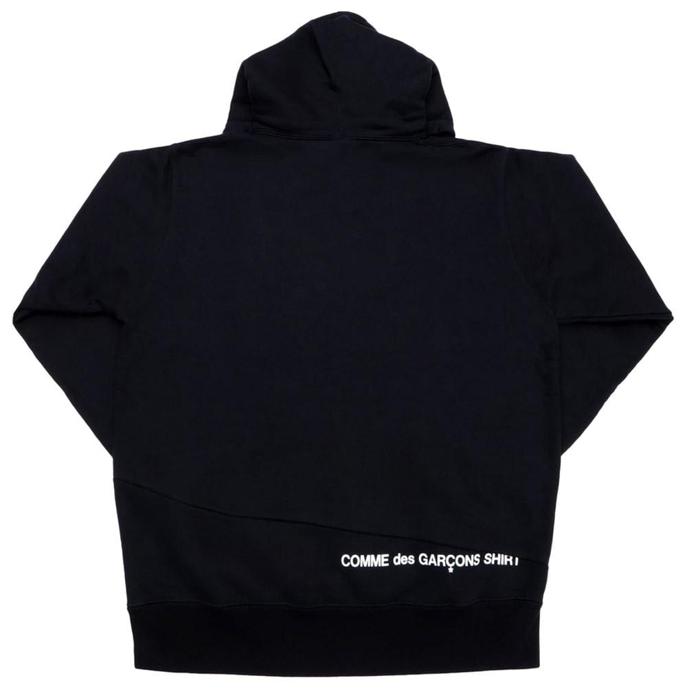 Supreme Comme des Garcons SHIRT Split Box Logo Hooded Sweatshirt Black — XXS — Side View