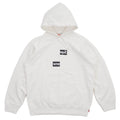 Supreme Comme des Garcons SHIRT Split Box Logo Hooded Sweatshirt White — XXS — Front View