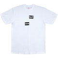 Supreme Comme des Garcons SHIRT Split Box Logo Tee White — XXS — Front View