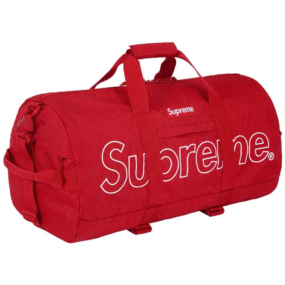 Supreme Duffle Bag (FW18) Red — Front View