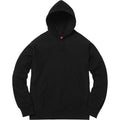 Supreme Embossed Logo Hooded Sweatshirt Black — XXS — Front View