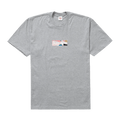 Supreme x Emilio Pucci Box Logo Tee 'Heather Grey/Dusty Pink' — XXS — Front View
