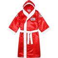Supreme Everlast Satin Hooded Boxing Robe - Red — XXS — Front View