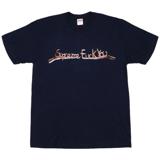 Supreme Fuck You Tee Navy — XXS — Front View