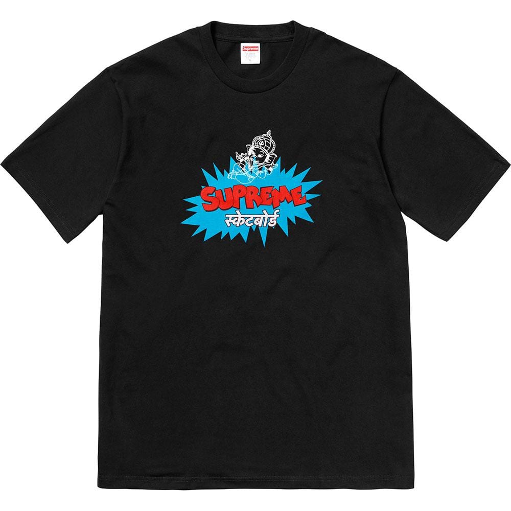 Supreme Ganesha Tee Black — XXS — Front View