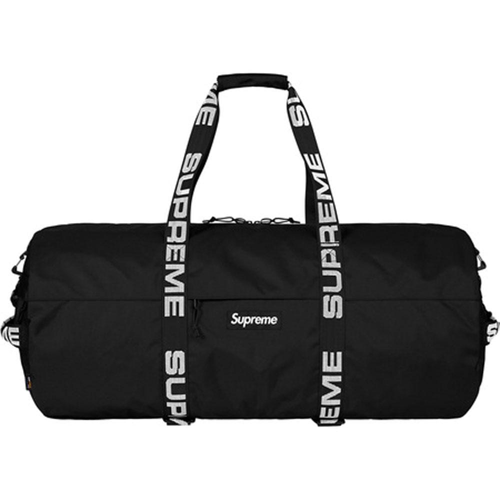 Supreme Duffle Bag (SS18) Black — Front View