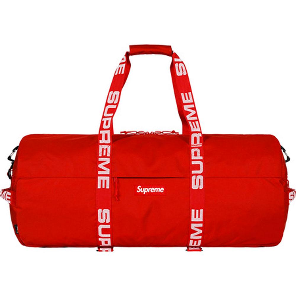 Supreme Duffle Bag (SS18) Red — Front View