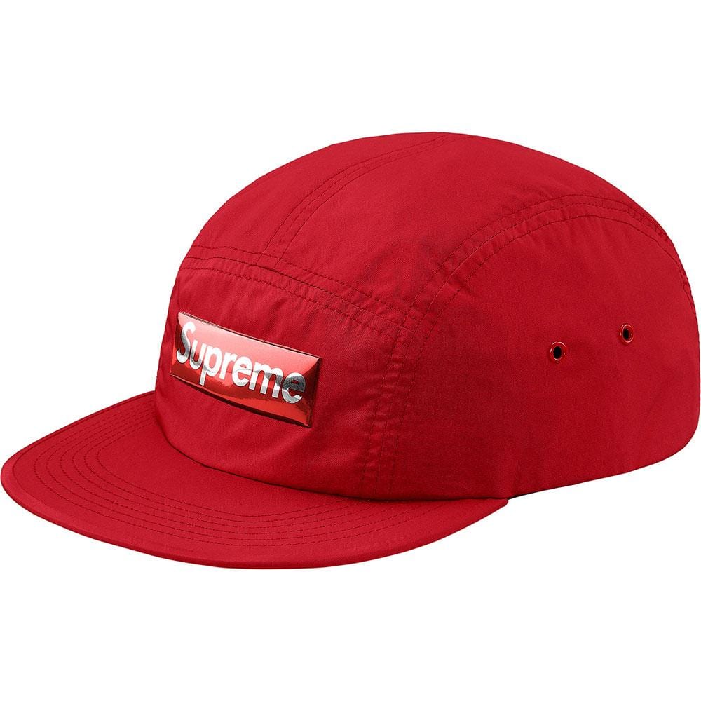 Supreme Liquid Metal Logo Camp Cap - Red — Front View