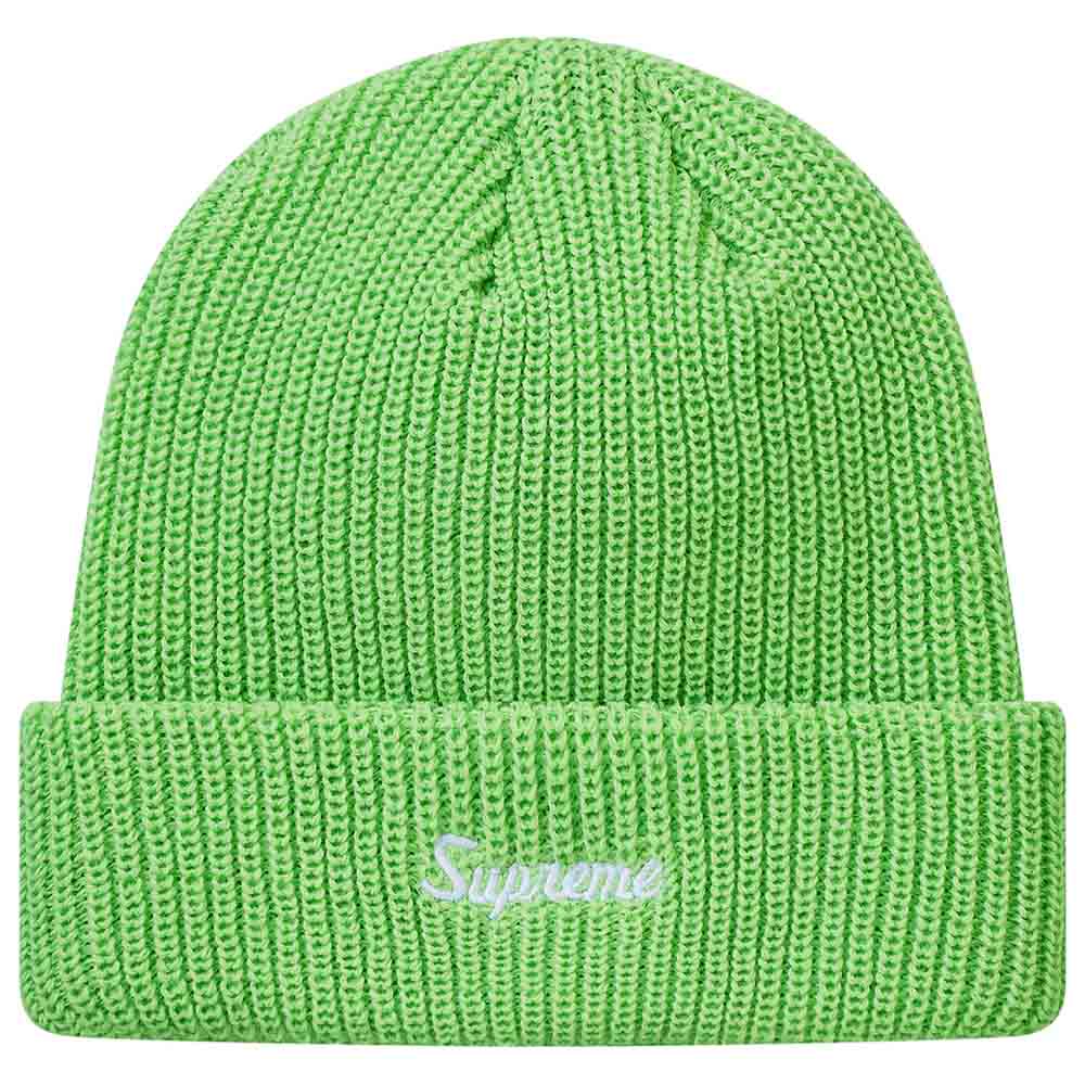 Supreme Loose Gauge Beanie (FW18) Light Green — Front View