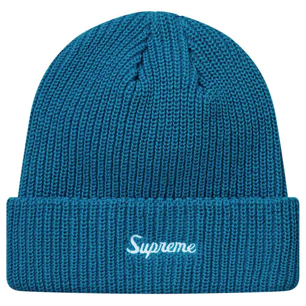 Supreme Loose Gauge Beanie (FW18) Teal — Front View