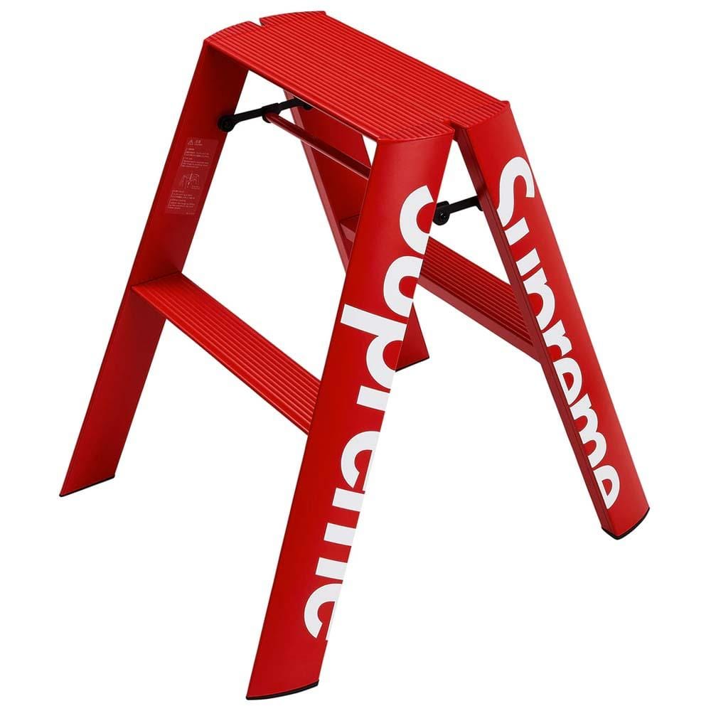 Supreme Lucano Step Ladder Red — Front View