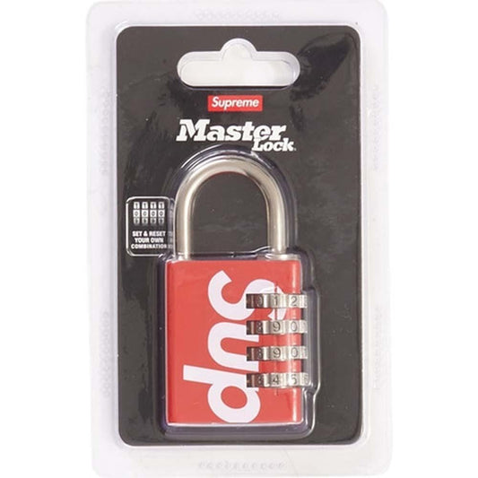 Supreme Masterlock Numeric Lock Red — Front View