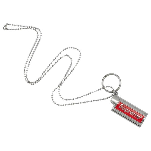 Supreme Metal Lighter Holster Silver — Front View