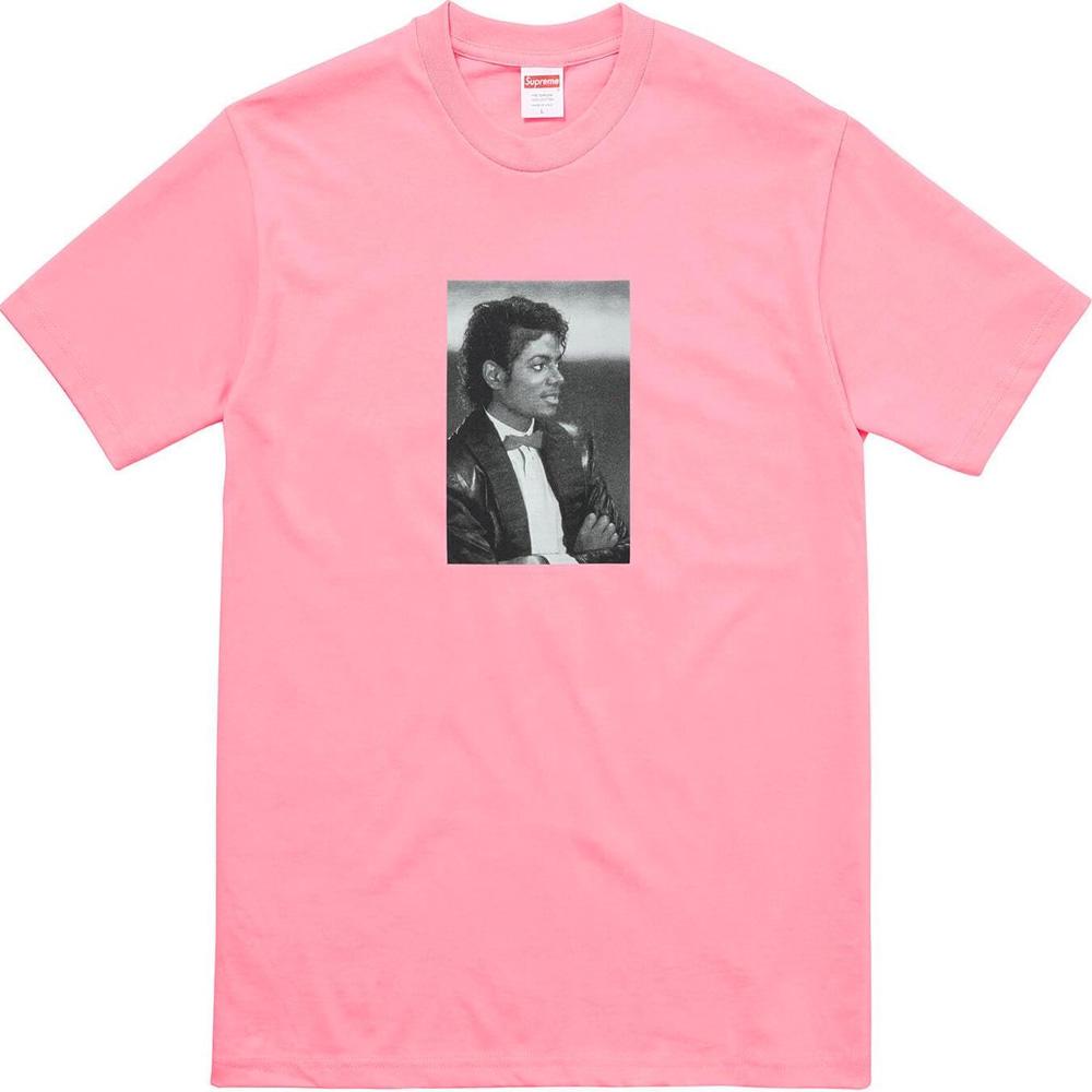 Supreme Michael Jackson Tee - Bright Coral — XXS — Front View