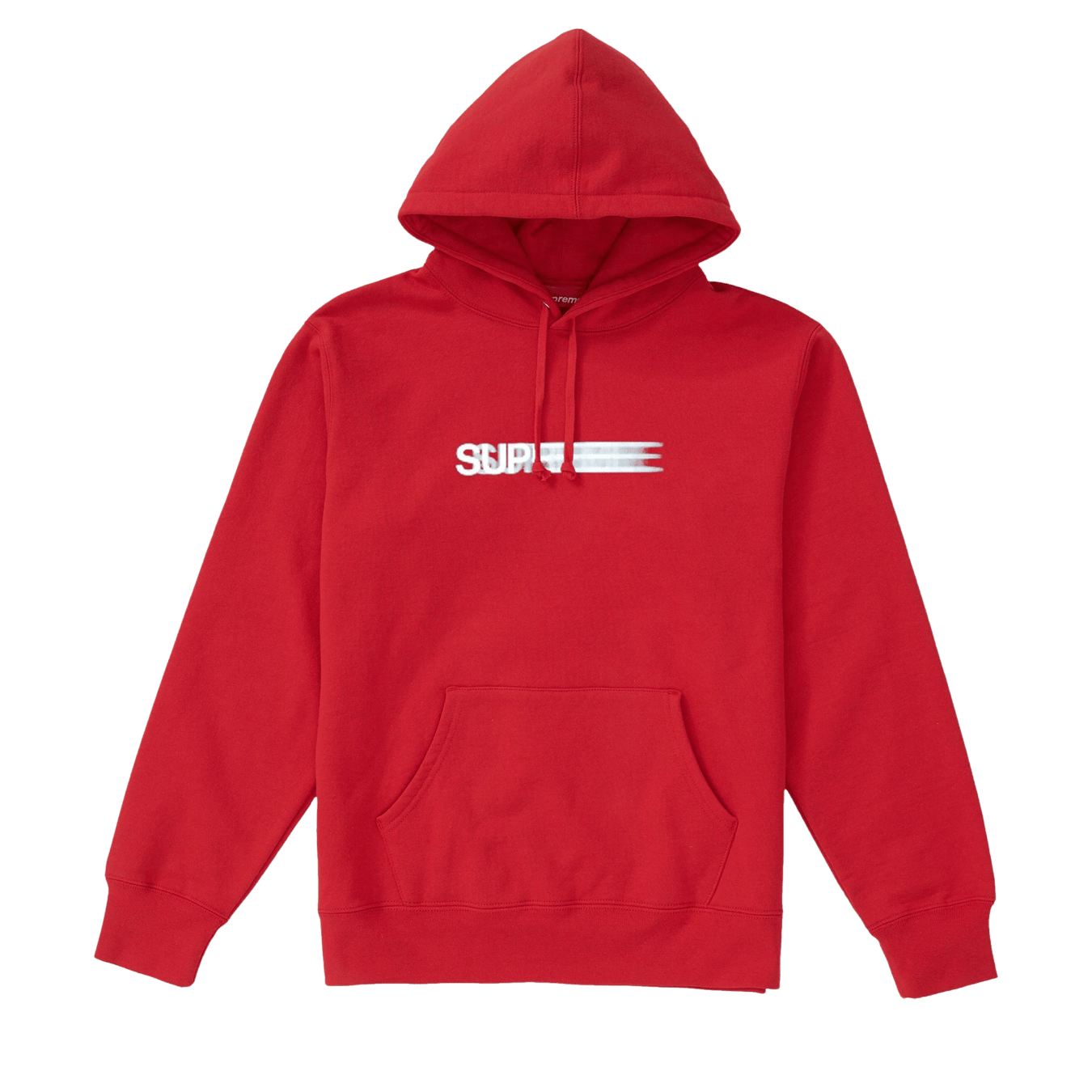 Supreme Motion Logo Hooded Sweatshirt 'Red' (SS20) — XXS — Front View