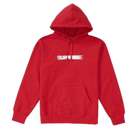 Supreme Motion Logo Hooded Sweatshirt 'Red' (SS20) — XXS — Front View